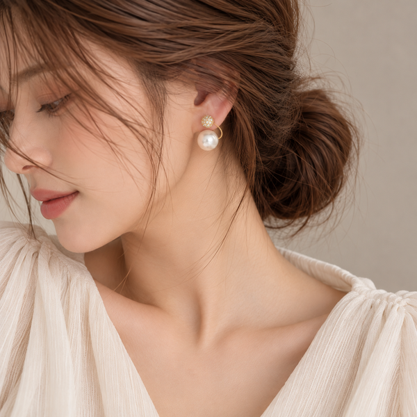 2WAY パールボールピアス